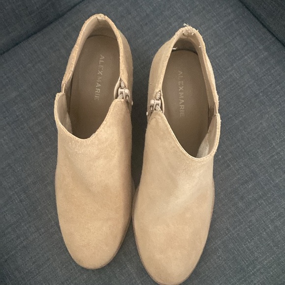 Alex Marie discontinued Gleneva Genuine Suede Block Heel Bootie - Picture 2 of 5